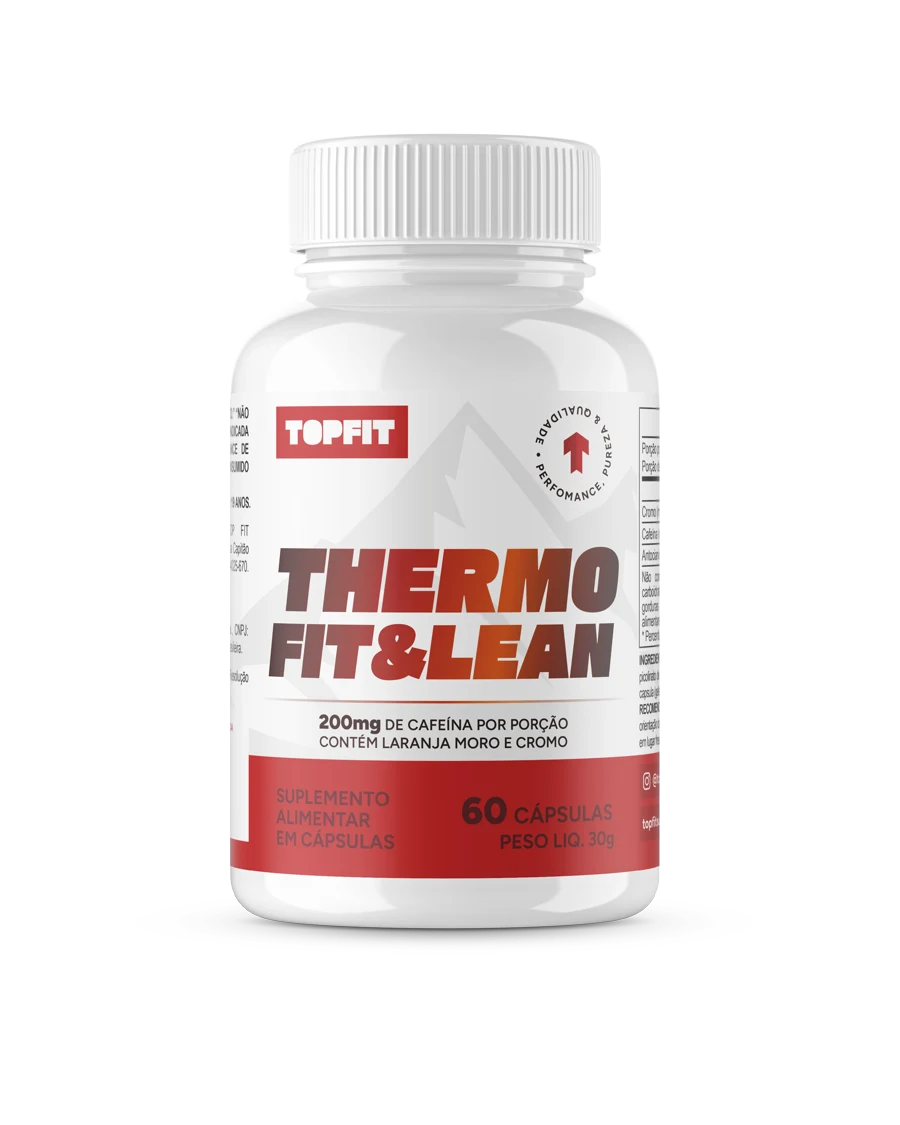 Thermo Fit&Lean capsule bottle with a white and red label